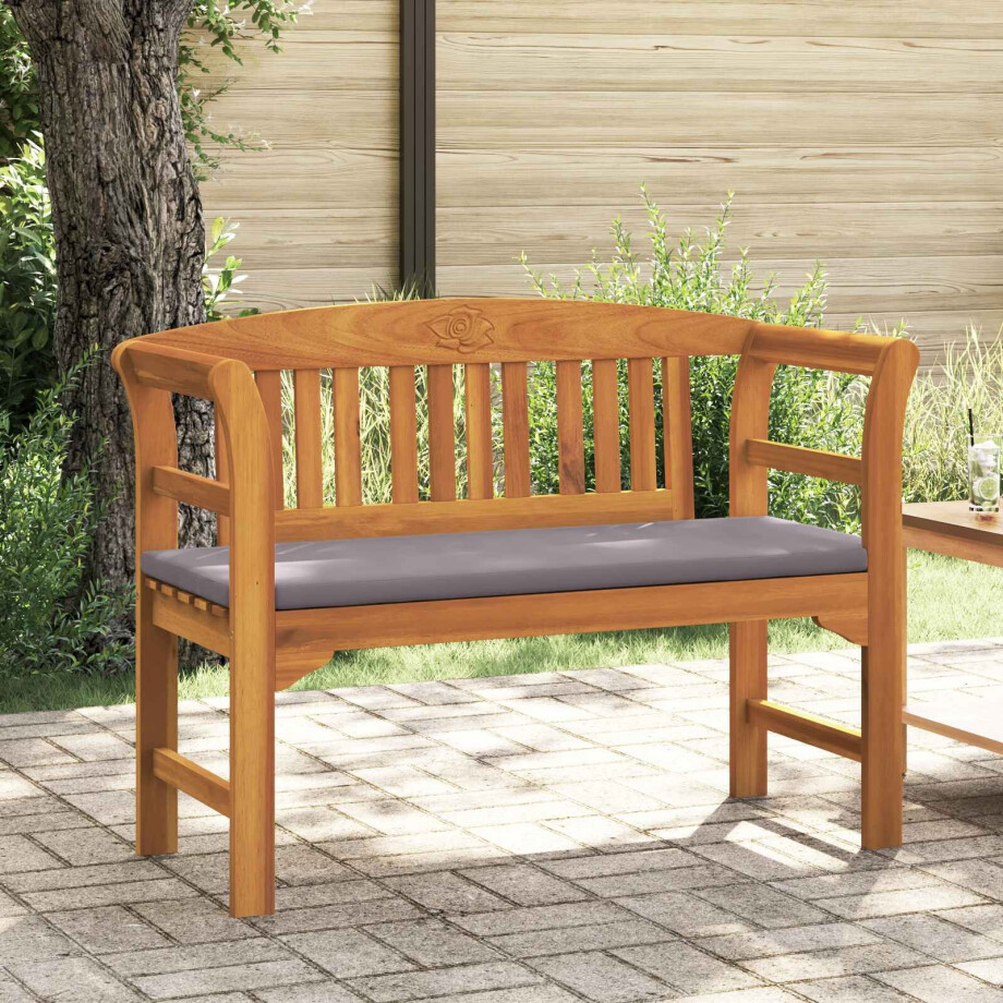 vidaXL Rozenbank Natuurlijk 114 x 46 x 82,5 cm Massief Acaciahout afbeelding 1