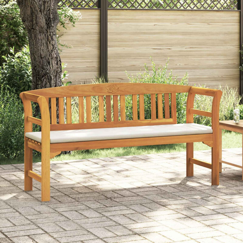 vidaXL Rozenbank Natuurlijk 157 x 46 x 82,5 cm Massief Acaciahout afbeelding 1
