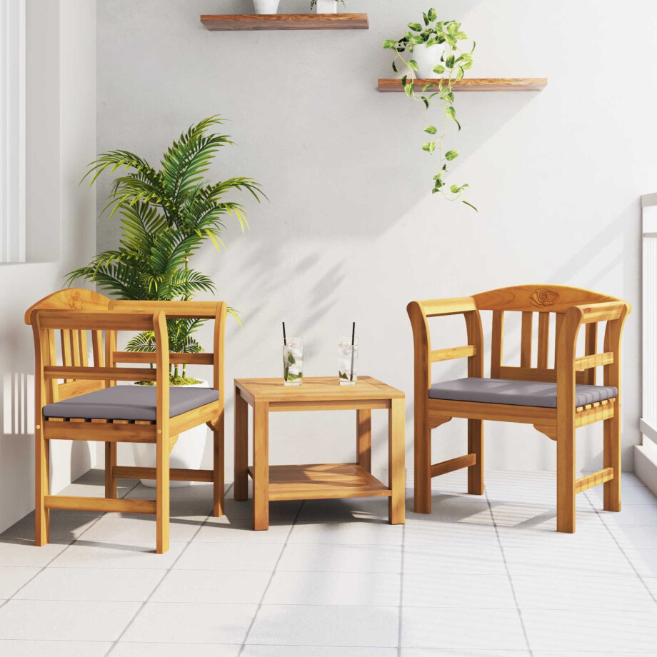 vidaXL Rozenbank Natuurlijk 68,5 x 46 x 82,5 cm Massief Acaciahout afbeelding 1