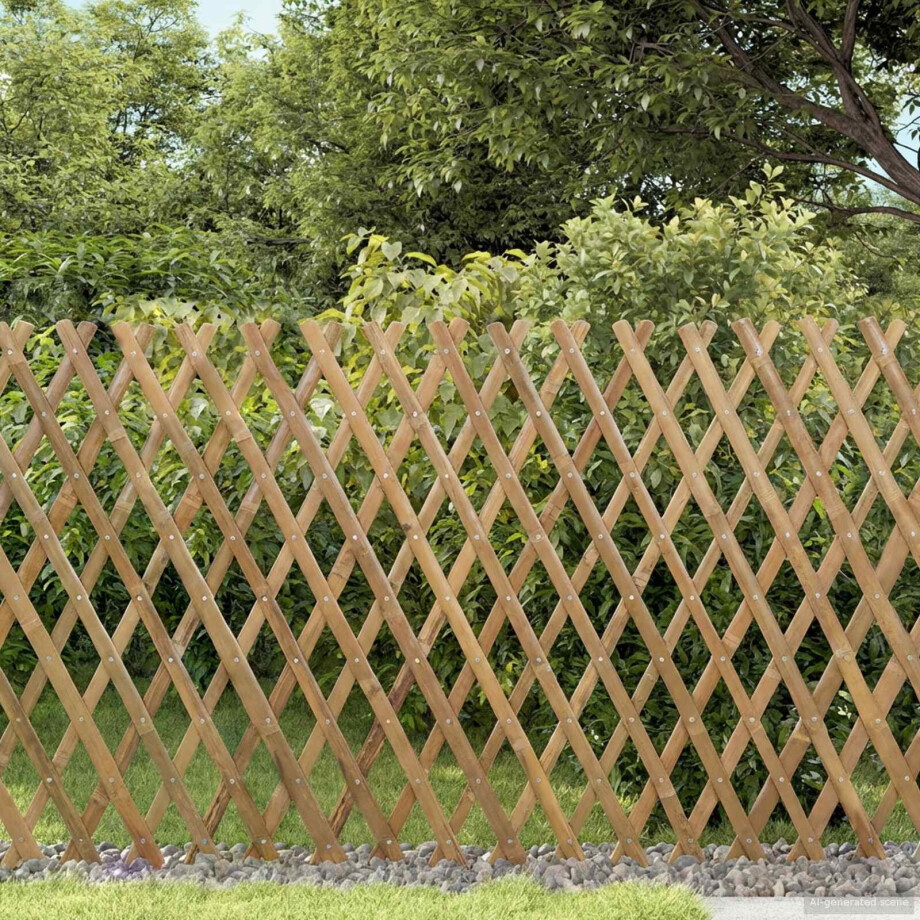 vidaXL Uitschuifbaar plantenrek 2 pcs Licht Bruin 100 x 105 cm Bamboe afbeelding 1