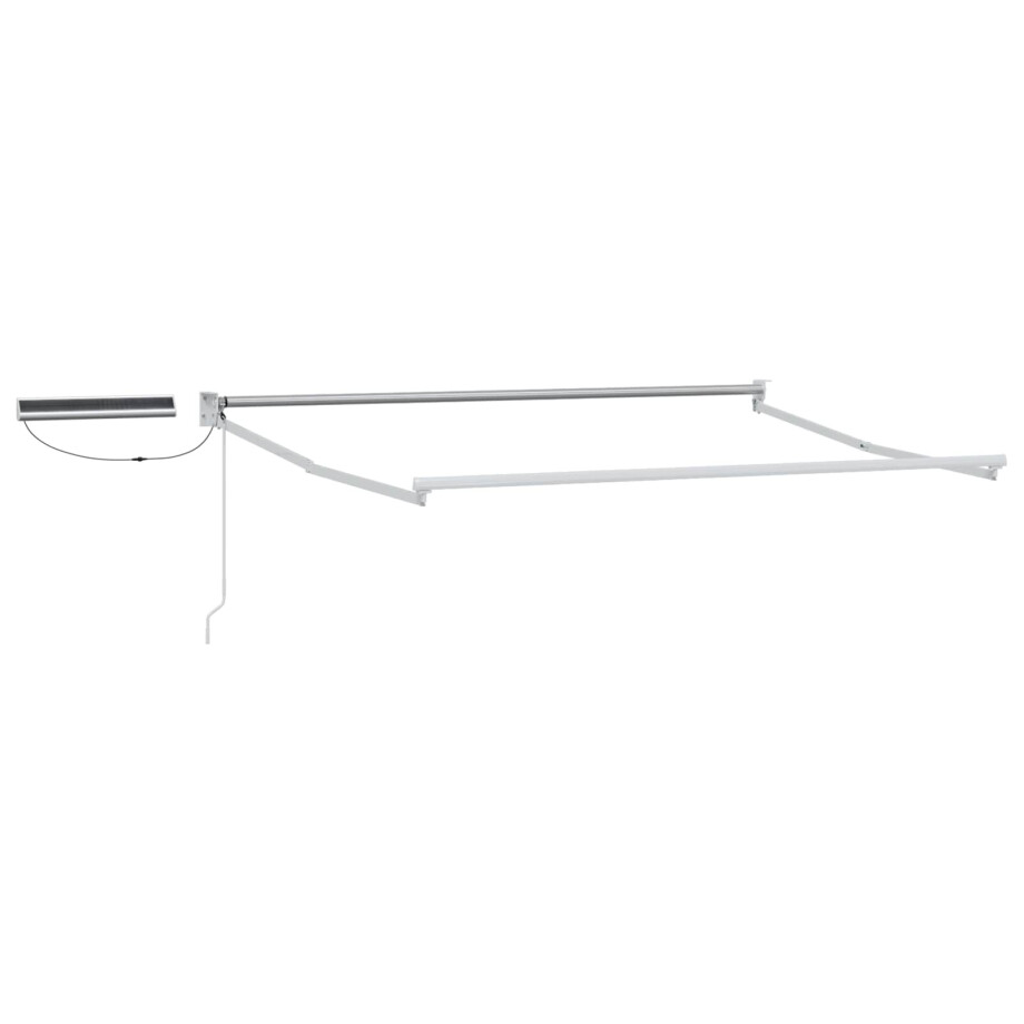 vidaXL Elektrisch uitschuifbaar zonnescherm frame Wit 3,5 x 2 m Staal afbeelding 1