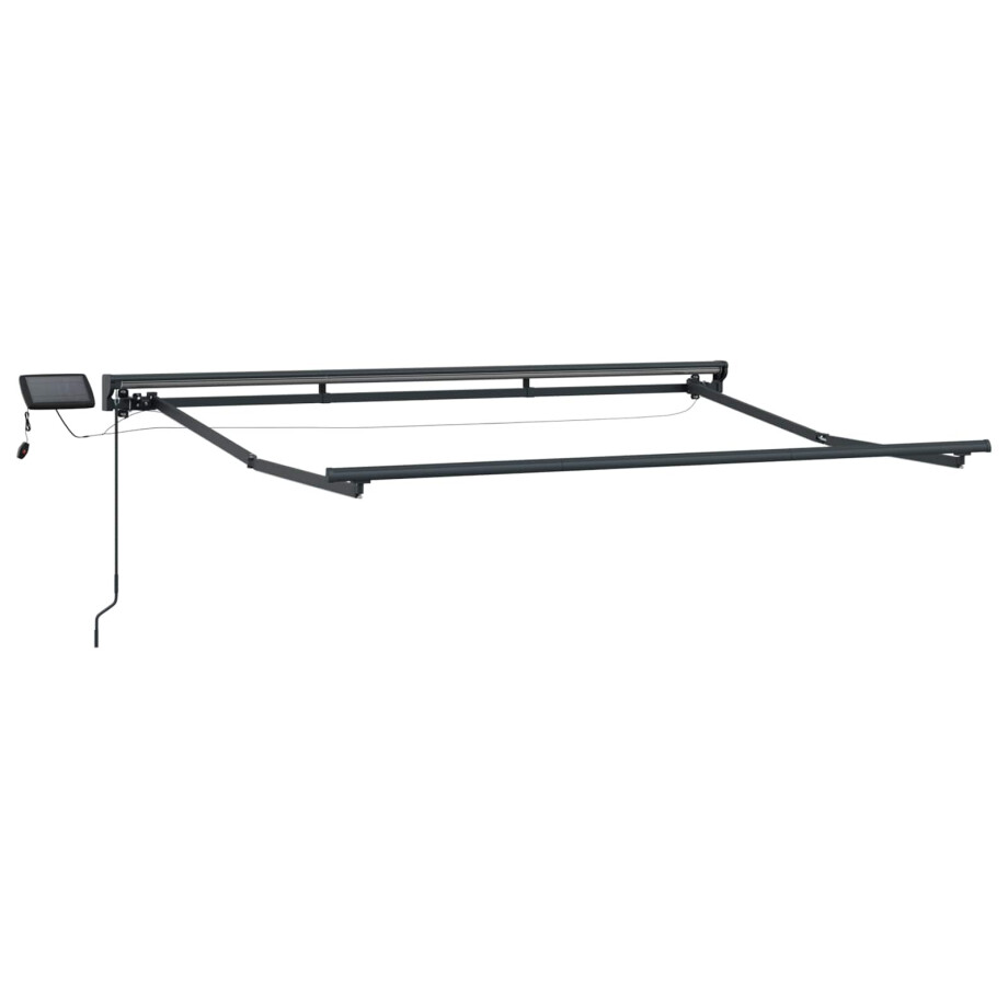 vidaXL Handmatige Zonneschermframe met LED's Antraciet 3 x 2,5 m Aluminium afbeelding 1