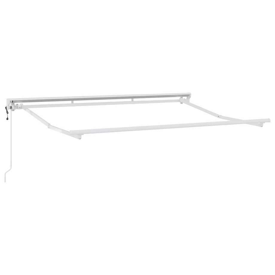 vidaXL Elektrisch uitschuifbaar zonnescherm frame Wit 3 x 2,5 m Staal afbeelding 1