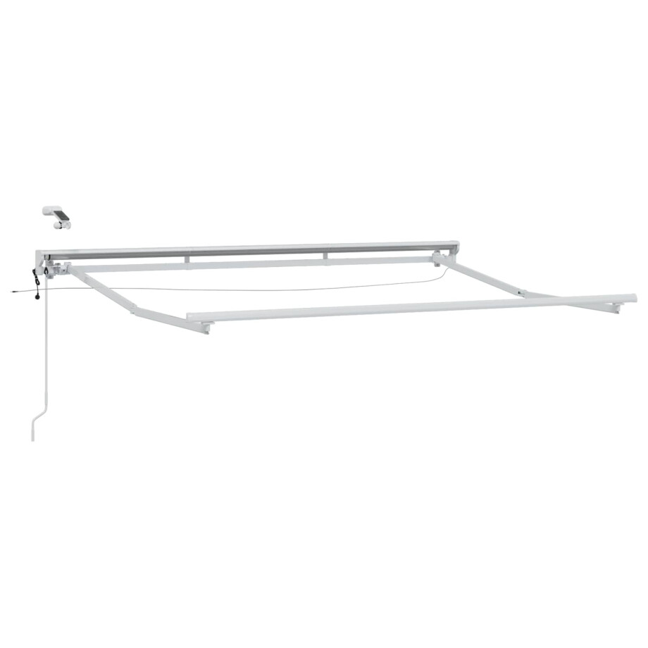 vidaXL Elektrisch Zonnescherm Frame met LED's Wit 3 x 2,5 m Aluminium afbeelding 1
