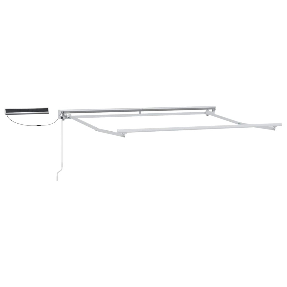 vidaXL Elektrisch uitschuifbaar zonnescherm frame Wit 3,5 x 2 m Staal afbeelding 1