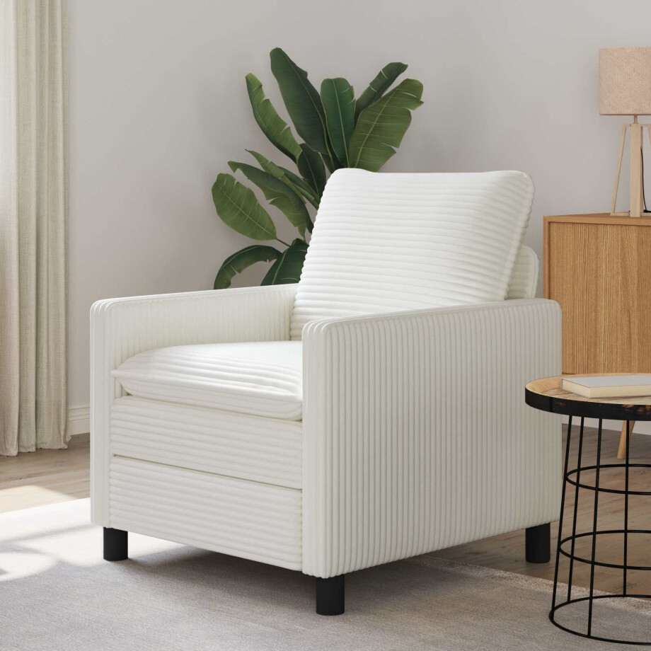 vidaXL Bank Crèmekleurig 76 x 81 x 87,5 cm Polyester vidaXL Bank Crèmekleurig 76 x 81 x 87,5 cm Polyester afbeelding 1
