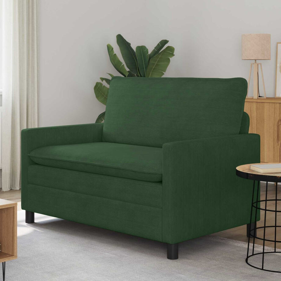 vidaXL Bank Jungle Groen 126 x 81 x 87,5 cm Stof afbeelding 1