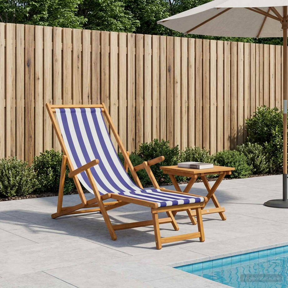 vidaXL Opvouwbare zonnebed 3 Positie Massief Eucalyptus Hout vidaXL Opvouwbare zonnebed 3 Positie Massief Eucalyptus Hout afbeelding 1