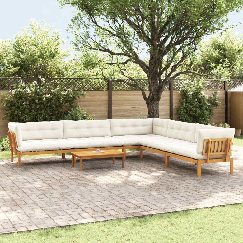 vidaXL 6 Stuk Garden Pallet Sofa Units Massief Acaciahout Naturel afbeelding 1