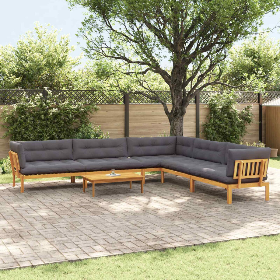 vidaXL 6 Stuk Garden Pallet Sofa Units Massief Acaciahout Naturel afbeelding 1