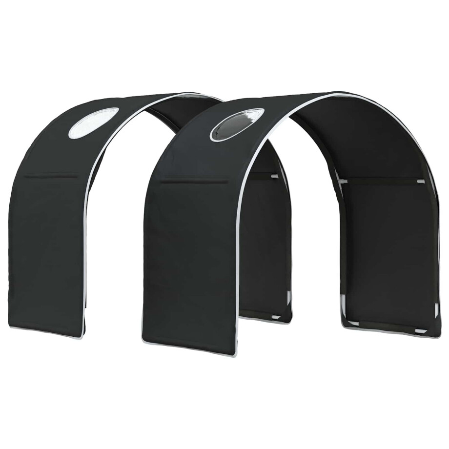 vidaXL Bedtunnel 2 pcs Zwart 211 x 52,5 x 2 cm Polyester vidaXL Bedtunnel 2 pcs Zwart 211 x 52,5 x 2 cm Polyester afbeelding 1