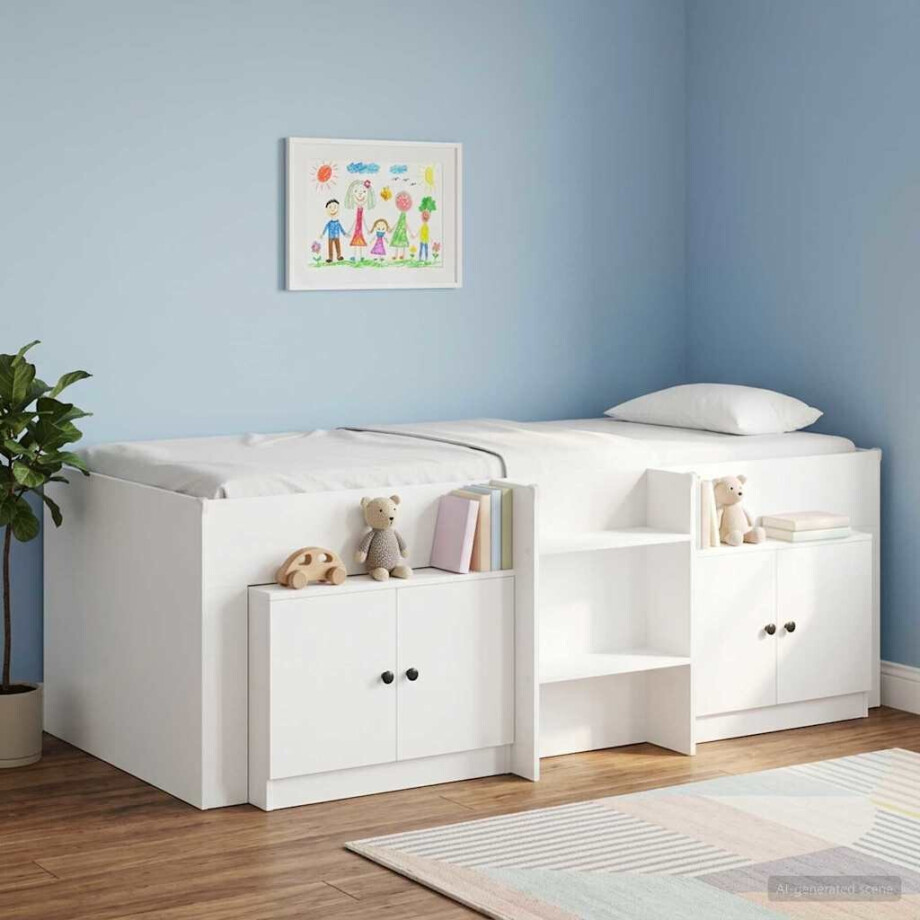 vidaXL Opbergkast voor Loftbed 2 st Wit 66 x 35 x 48 cm Bewerkt hout vidaXL Opbergkast voor Loftbed 2 st Wit 66 x 35 x 48 cm Bewerkt hout afbeelding 1