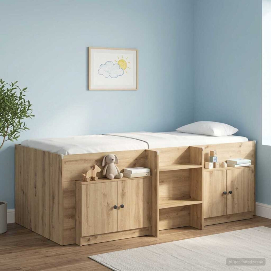vidaXL Opbergkast voor Loftbed 2 st Artisanaal eiken 66 x 35 x 48 cm vidaXL Opbergkast voor Loftbed 2 st Artisanaal eiken 66 x 35 x 48 cm afbeelding 1