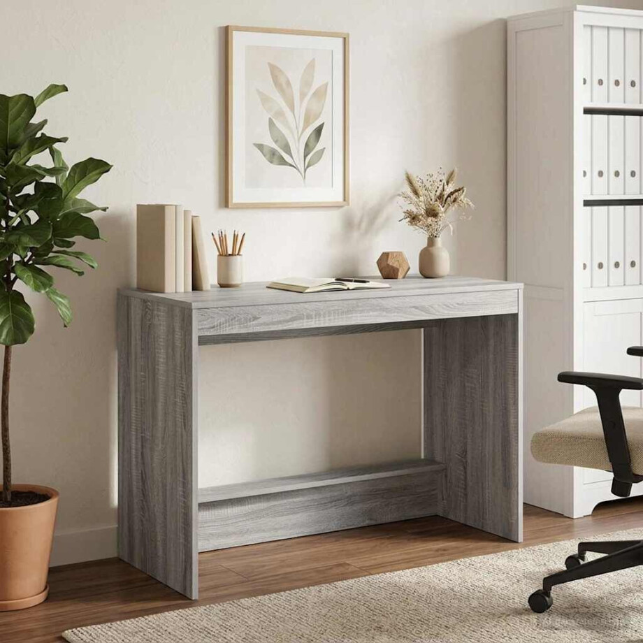 vidaXL Bed Bureau Grijs Sonoma Bewerkt hout 100 x 45 x 75 cm vidaXL Bed Bureau Grijs Sonoma Bewerkt hout 100 x 45 x 75 cm afbeelding 1