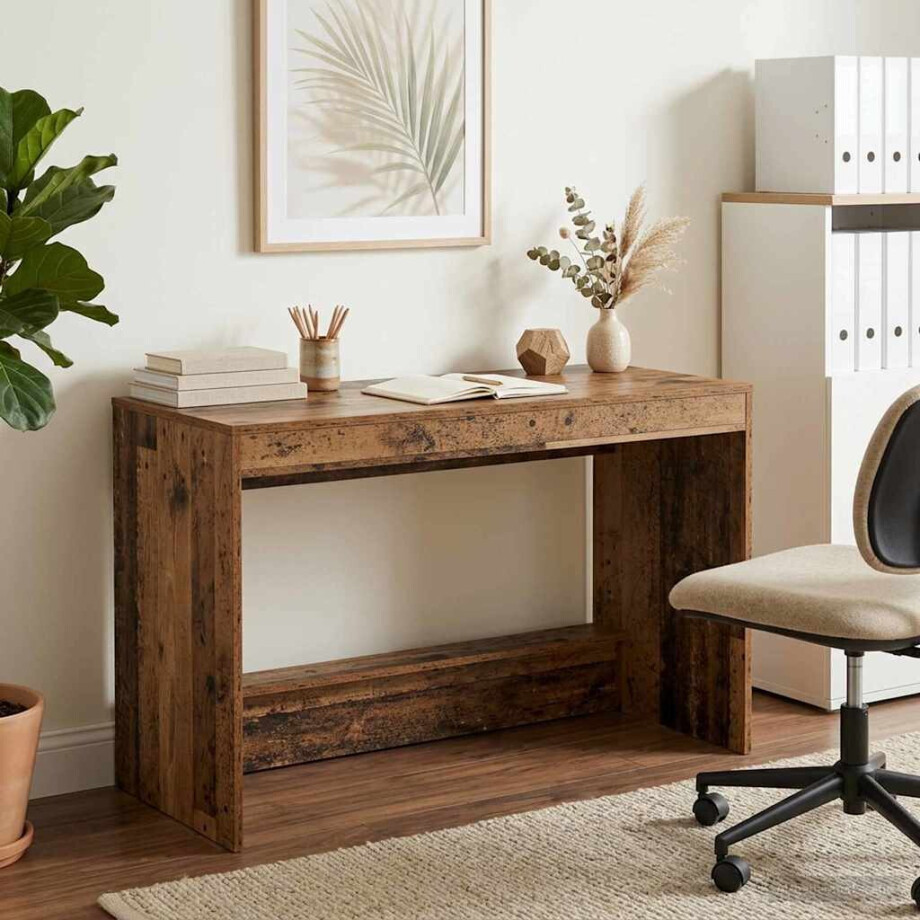 vidaXL Bed Bureau Oud hout Bewerkt hout 100 x 45 x 75 cm vidaXL Bed Bureau Oud hout Bewerkt hout 100 x 45 x 75 cm afbeelding 1