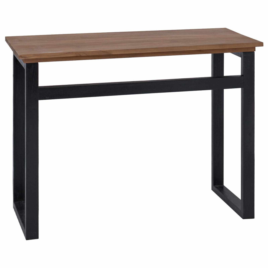 vidaXL Bureau Naturel Massief Teakhout 100 x 45 x 75cm afbeelding 1