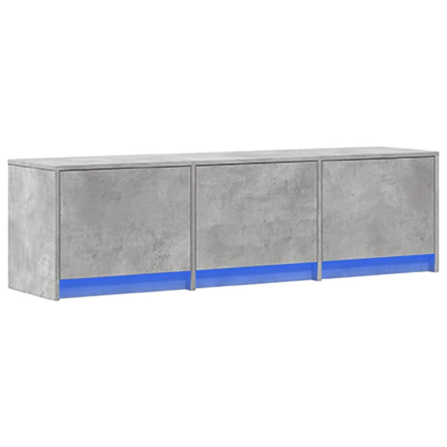 vidaXL TV-kast met LED Betonkleurig 140 x 34 x 40 cm Bewerkt hout afbeelding 1