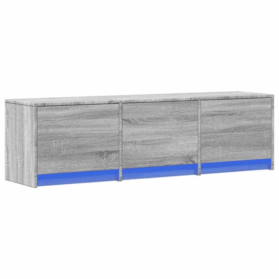 vidaXL TV-kast met LED Grijs Sonoma 140 x 34 x 40 cm Bewerkt hout afbeelding 1