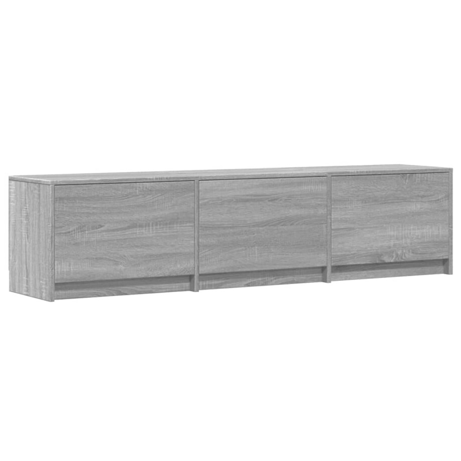 vidaXL TV-kast met LED Grijs Sonoma 165 x 34 x 40 cm Bewerkt hout afbeelding 1