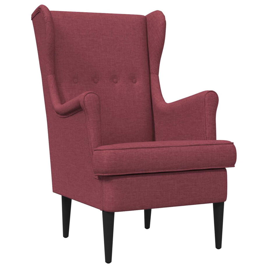 vidaXL Fauteuil Wijnrood Stof afbeelding 1