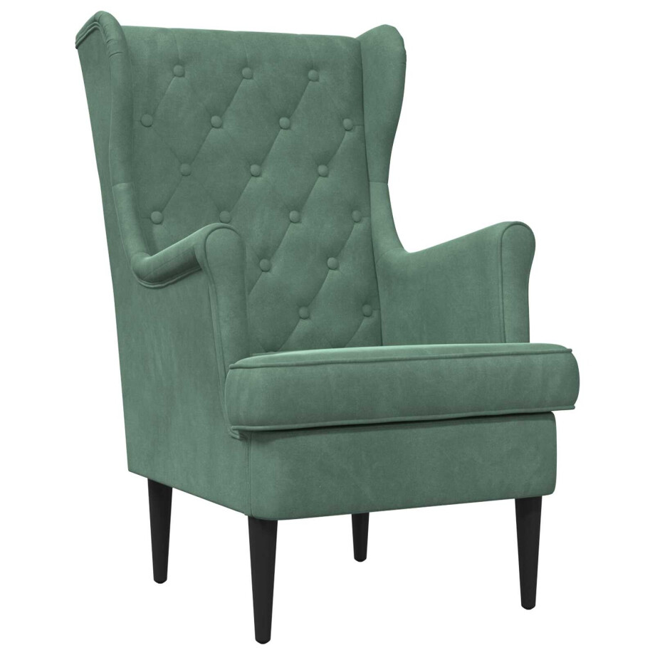 vidaXL Fauteuil Zeegroen Fluweel afbeelding 1