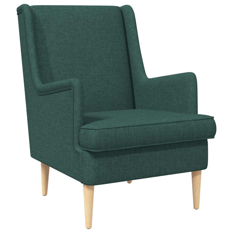vidaXL Fauteuil Donkergroen Stof vidaXL Fauteuil Donkergroen Stof afbeelding 1