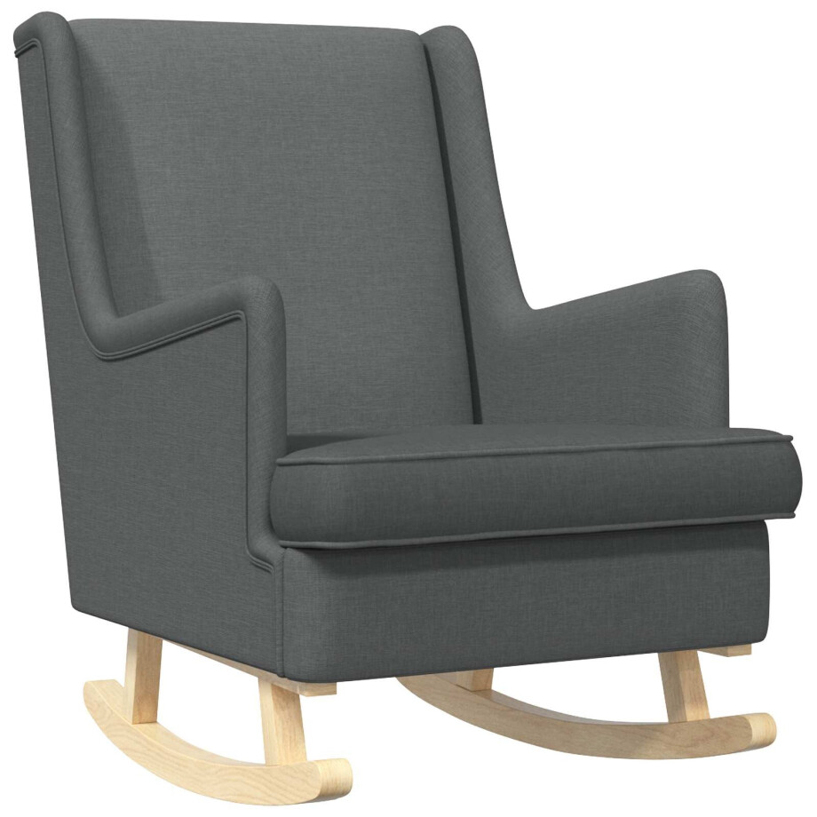 vidaXL Schommelstoel Donkergrijs 62 x 80 x 85 cm Stof afbeelding 1