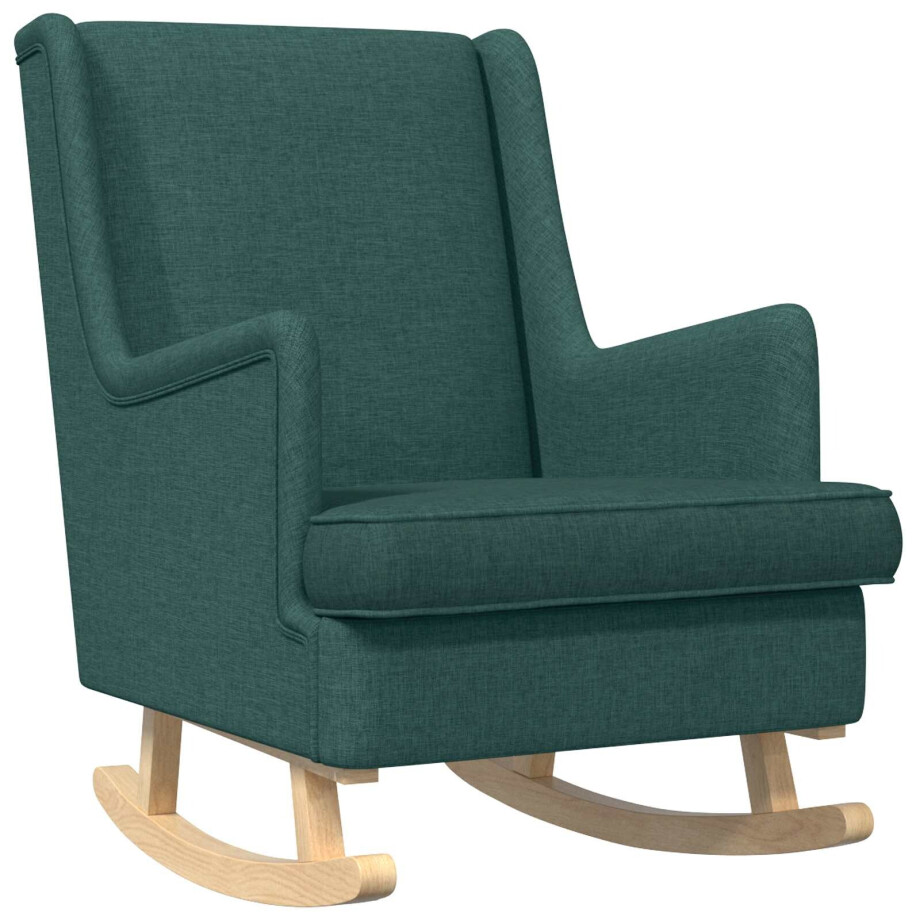 vidaXL Schommelstoel Donkergroen 62 x 80 x 85 cm Stof vidaXL Schommelstoel Donkergroen 62 x 80 x 85 cm Stof afbeelding 1