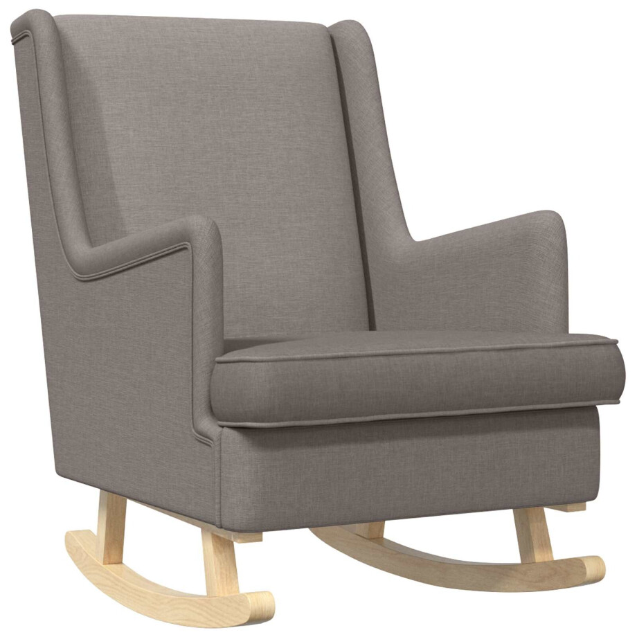 vidaXL Schommelstoel Taupe 62 x 80 x 85 cm Stof afbeelding 1
