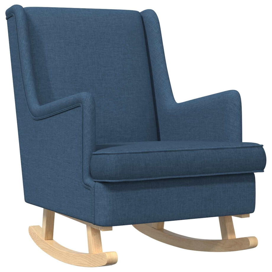 vidaXL Schommelstoel Blauw 62 x 80 x 85 cm Stof vidaXL Schommelstoel Blauw 62 x 80 x 85 cm Stof afbeelding 1