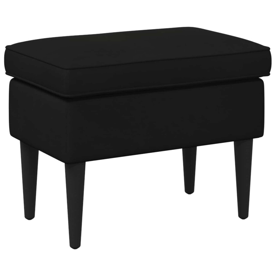 vidaXL Voetenbank Zwart 55 x 35 x 41 cm Fluweel vidaXL Voetenbank Zwart 55 x 35 x 41 cm Fluweel afbeelding 1