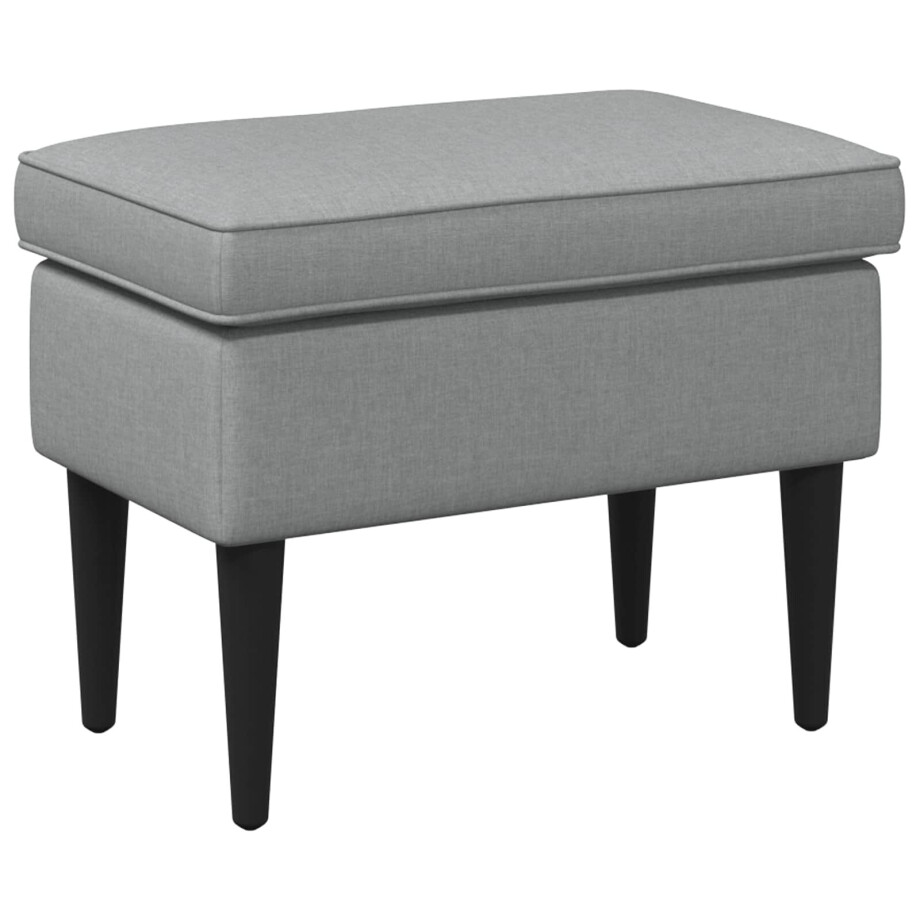 vidaXL Voetenbank Lichtgrijs 55 x 35 x 41 cm Stof afbeelding 1