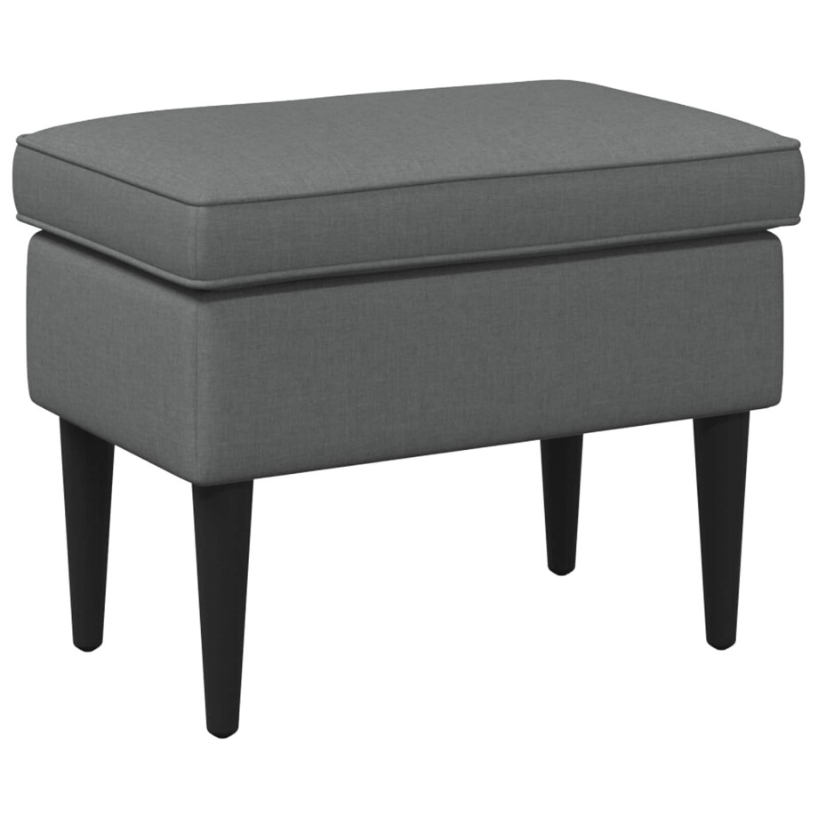 vidaXL Voetenbank Donkergrijs 55 x 35 x 41 cm Stof vidaXL Voetenbank Donkergrijs 55 x 35 x 41 cm Stof afbeelding 1