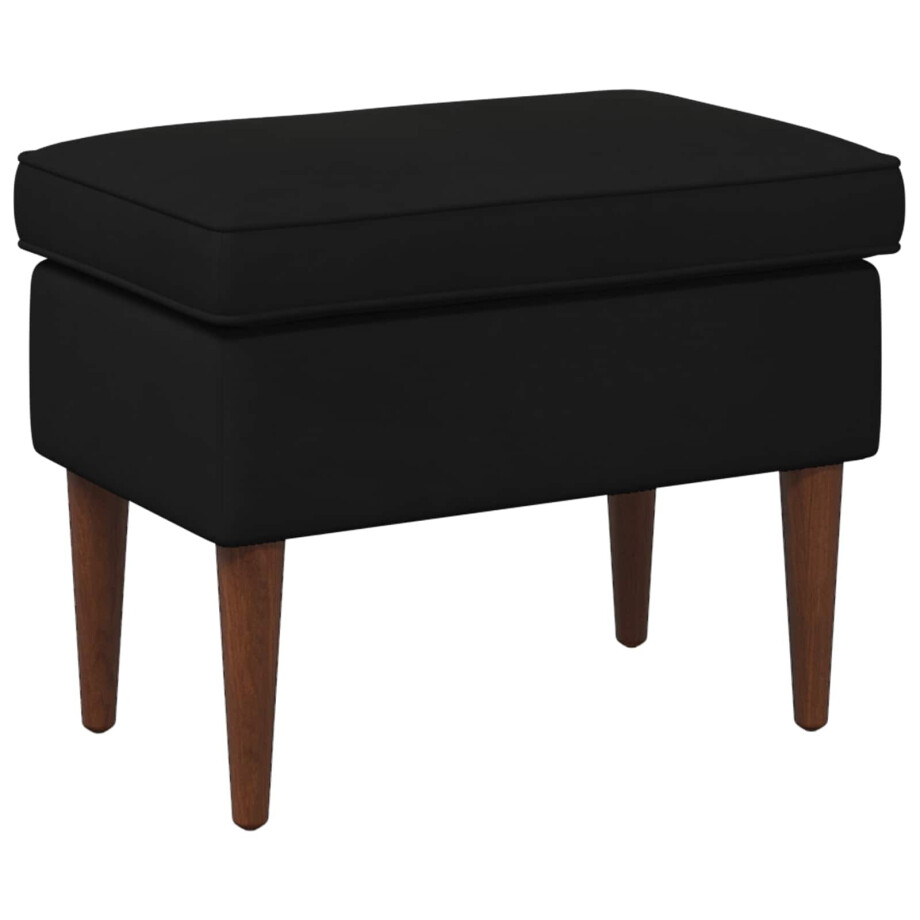 vidaXL Voetenbank Zwart 55 x 35 x 41 cm Fluweel vidaXL Voetenbank Zwart 55 x 35 x 41 cm Fluweel afbeelding 1