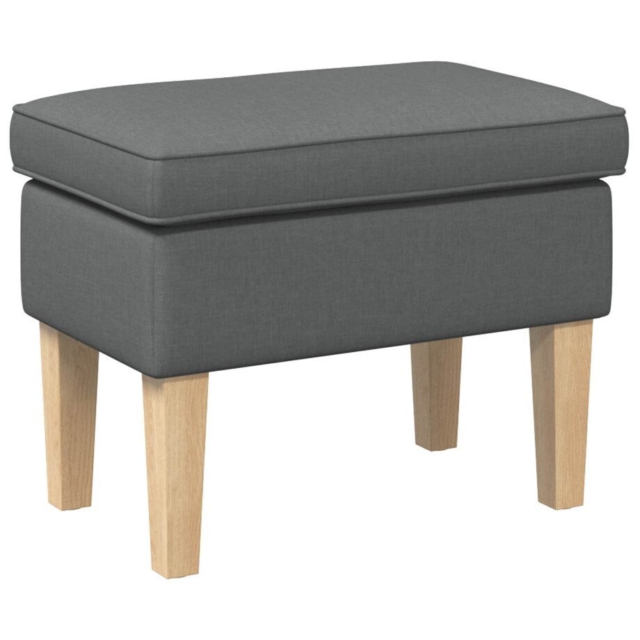 vidaXL Voetenbank Donkergrijs 55 x 35 x 41 cm Stof vidaXL Voetenbank Donkergrijs 55 x 35 x 41 cm Stof afbeelding 1