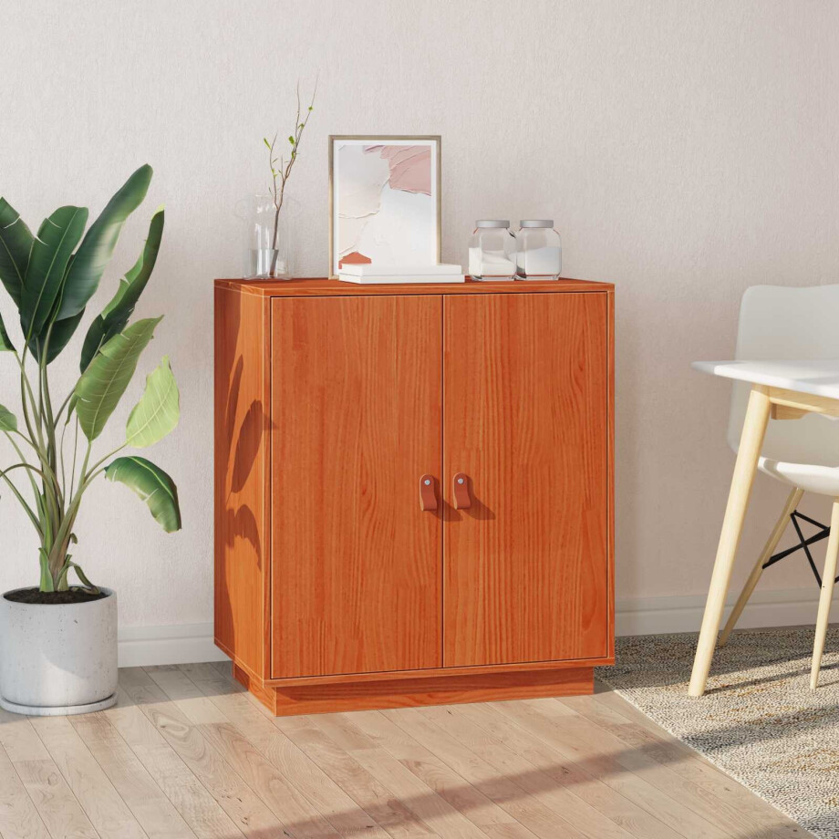 vidaXL Dressoir Wasbruin 65,5 x 40 x 75 cm Massief grenenhout afbeelding 1