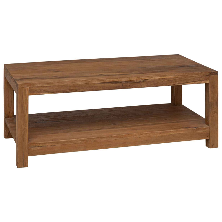 vidaXL Salontafel Naturel 100 x 50 x 40 cm Massief Teakhout vidaXL Salontafel Naturel 100 x 50 x 40 cm Massief Teakhout afbeelding 1