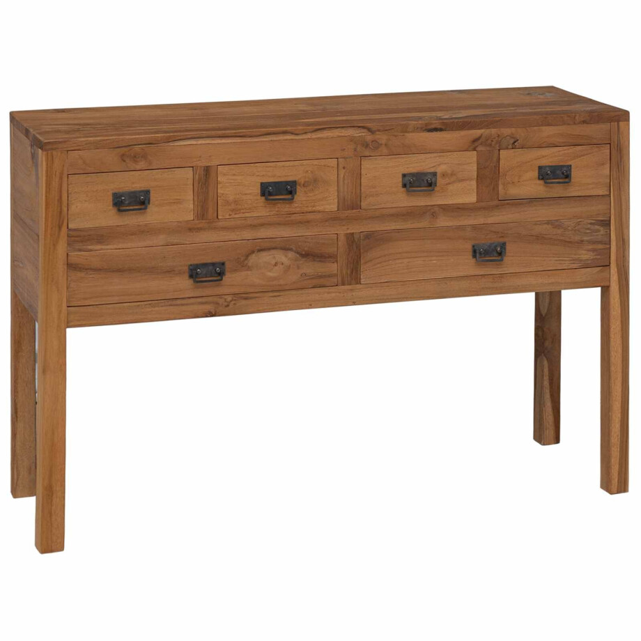 vidaXL Dressoir Naturel 110 x 35 x 75,5 cm Massief Teakhout afbeelding 1