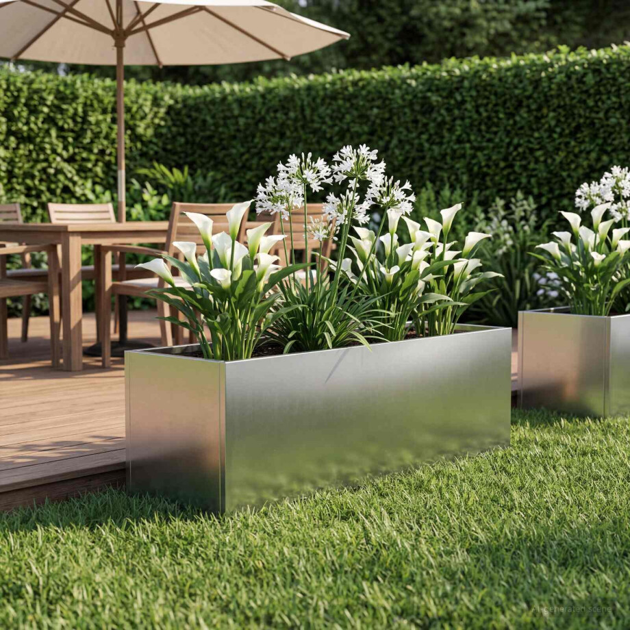 vidaXL Plantenbak zilver 60 x 20 x 20 cm Roestvrij staal vidaXL Plantenbak zilver 60 x 20 x 20 cm Roestvrij staal afbeelding 1