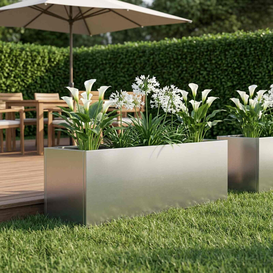 vidaXL Plantenbak zilver 80 x 30 x 30 cm Roestvrij staal vidaXL Plantenbak zilver 80 x 30 x 30 cm Roestvrij staal afbeelding 1