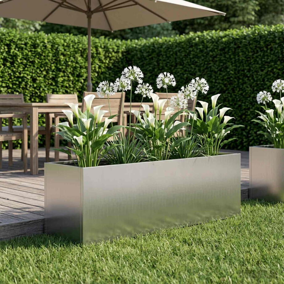 vidaXL Plantenbak zilver 80 x 30 x 30 cm Gegalvaniseerd staal vidaXL Plantenbak zilver 80 x 30 x 30 cm Gegalvaniseerd staal afbeelding 1