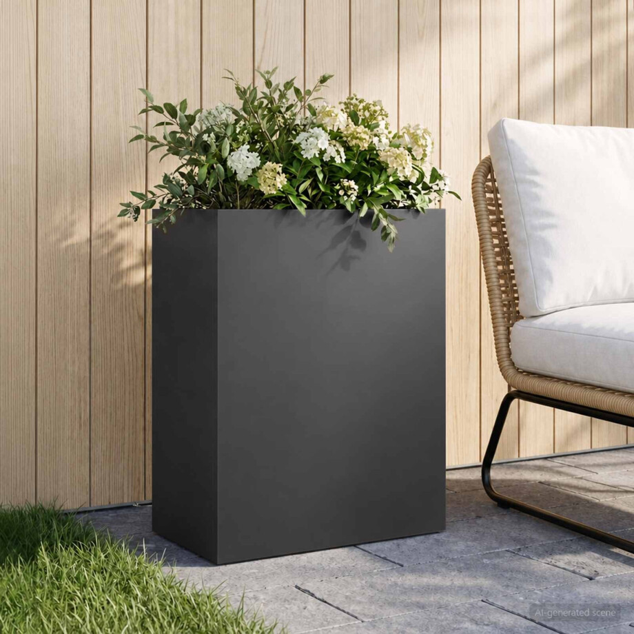 vidaXL Plantenbak Zwart 40 x 20 x 50 cm Koudgewalst staal vidaXL Plantenbak Zwart 40 x 20 x 50 cm Koudgewalst staal afbeelding 1