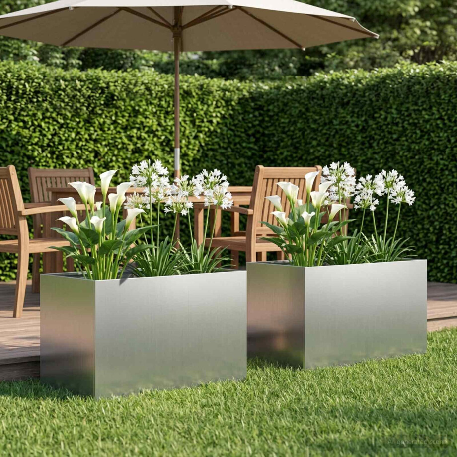 vidaXL Plantenbak 2 st zilver 50 x 40 x 40 cm Gegalvaniseerd staal vidaXL Plantenbak 2 st zilver 50 x 40 x 40 cm Gegalvaniseerd staal afbeelding 1