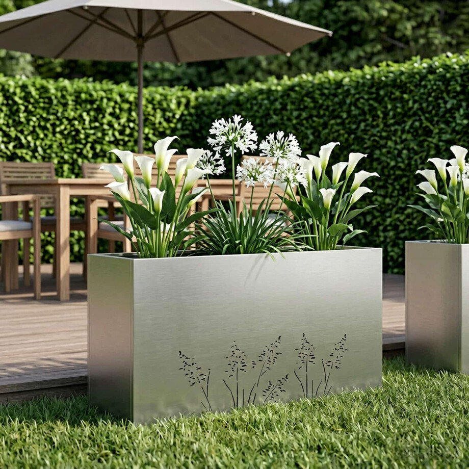 vidaXL Plantenbak zilver 100 x 20 x 49 cm Roestvrij staal vidaXL Plantenbak zilver 100 x 20 x 49 cm Roestvrij staal afbeelding 1