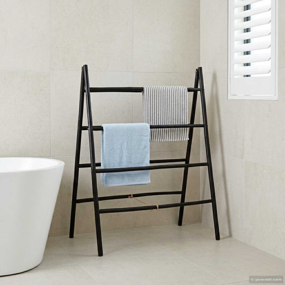 vidaXL Dubbelzijdige dekbedladder Zwart 90 x 50 x 100 cm Bamboe vidaXL Dubbelzijdige dekbedladder Zwart 90 x 50 x 100 cm Bamboe afbeelding 1