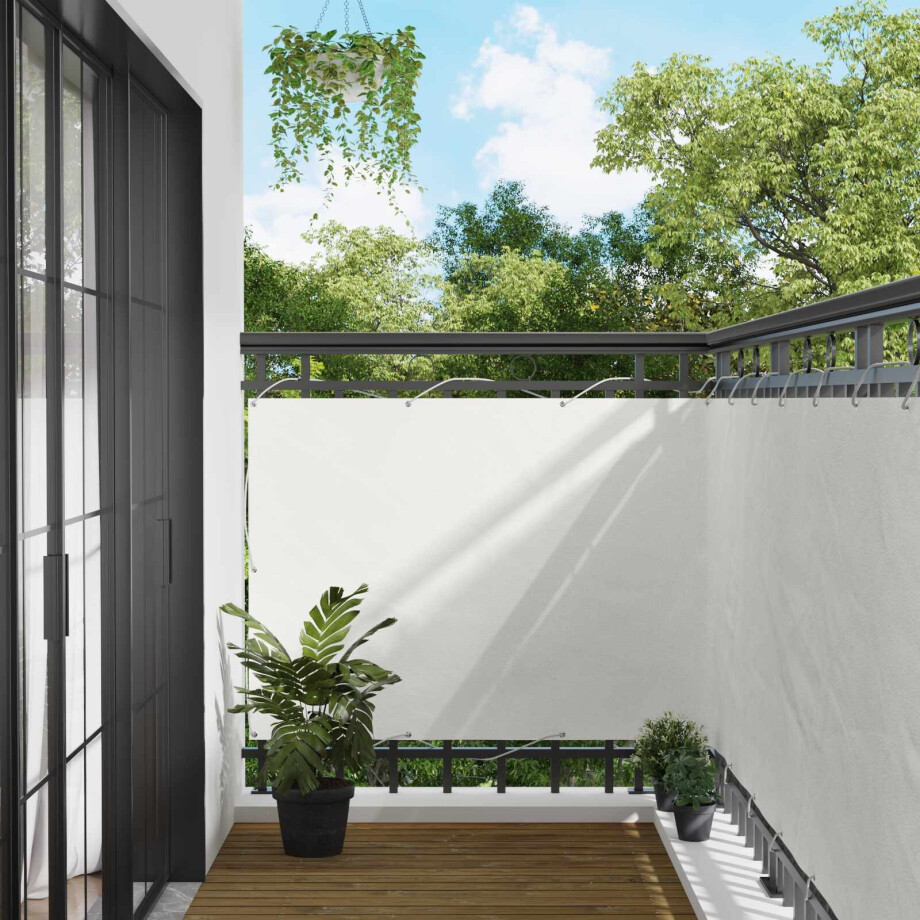 vidaXL Balkon Scherm Wit 110 x 800 cm Oxford Stof afbeelding 1