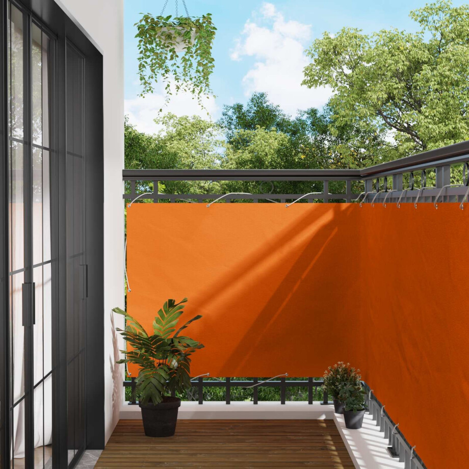vidaXL Balkon Scherm Oranje 110 x 600 cm Oxford Stof afbeelding 1