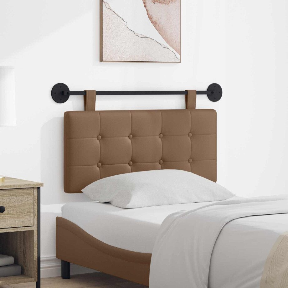 vidaXL Hangend hoofdbord Cappuccino Nep Leer afbeelding 1