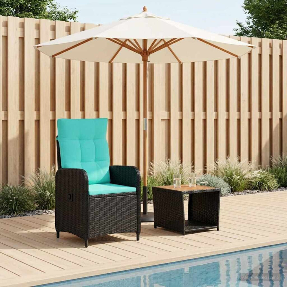 vidaXL Tuin loungeset 2 st PE Rattan en Poeder-Coated Staal vidaXL Tuin loungeset 2 st PE Rattan en Poeder-Coated Staal afbeelding 1