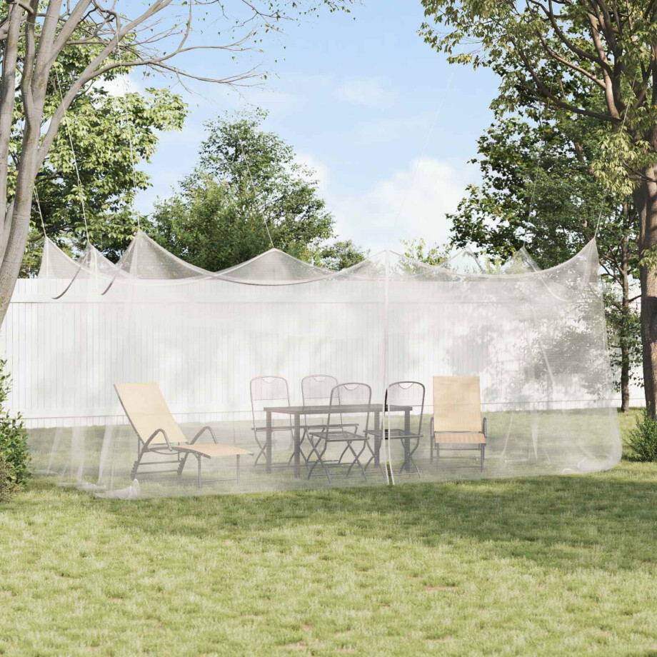 vidaXL Tuin Muggen Net 220 mesh Wit 3 x 6 x 2,5 m Polyester afbeelding 1